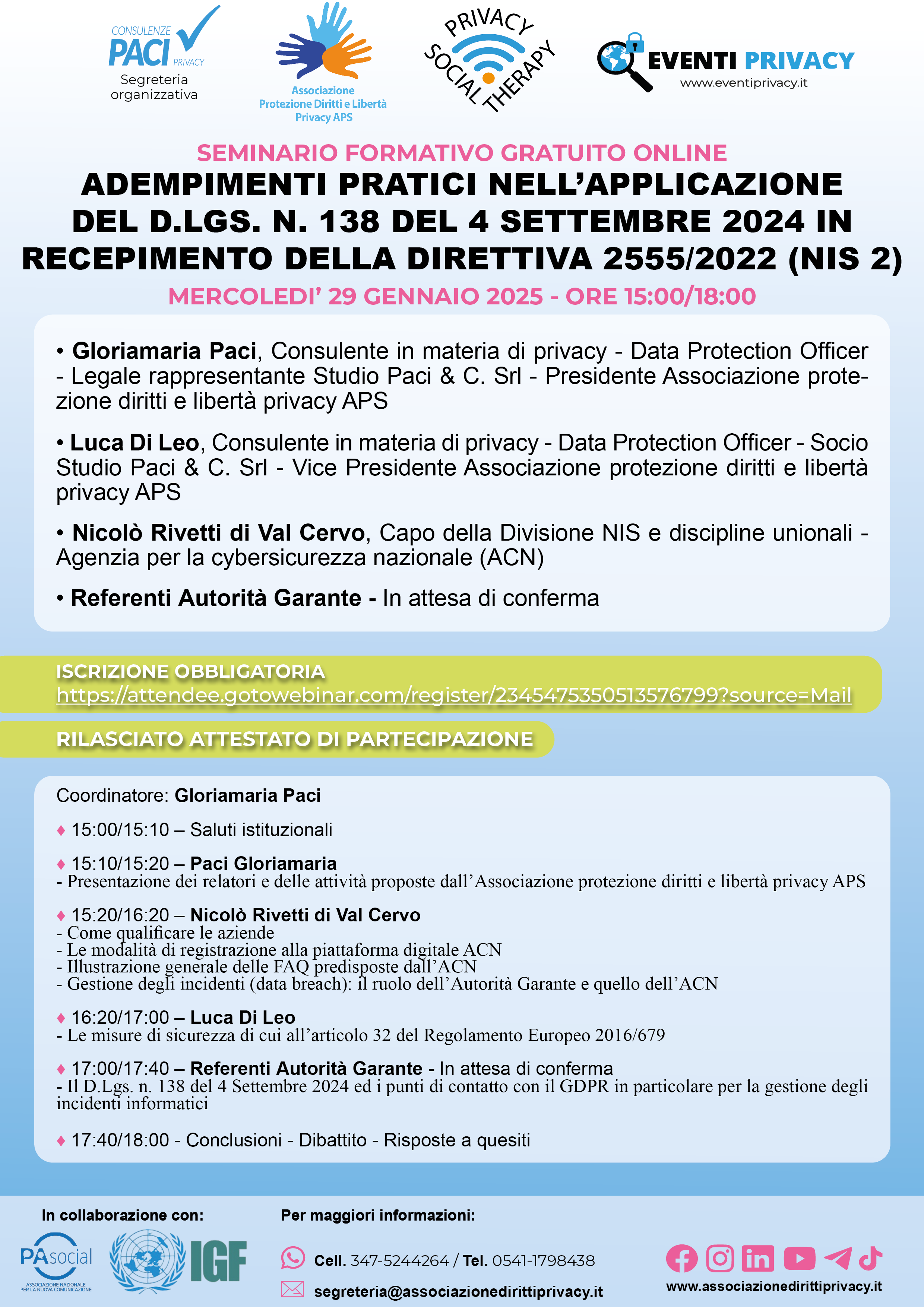 ADEMPIMENTI PRATICI NELL’APPLICAZIONE DEL D.LGS. N. 138 DEL 4 SETTEMBRE 2024 IN RECEPIMENTO DELLA DIRETTIVA 2555/2022 (NIS 2)