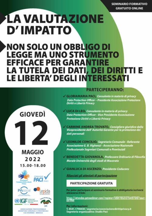 Valutazione d’impatto: oltre ad un obbligo di legge, uno strumento efficace per garantire i diritti e le libertà dei cittadini