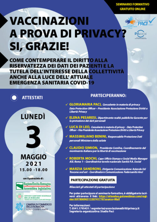 Vaccinazioni a prova di privacy? Si, grazie!